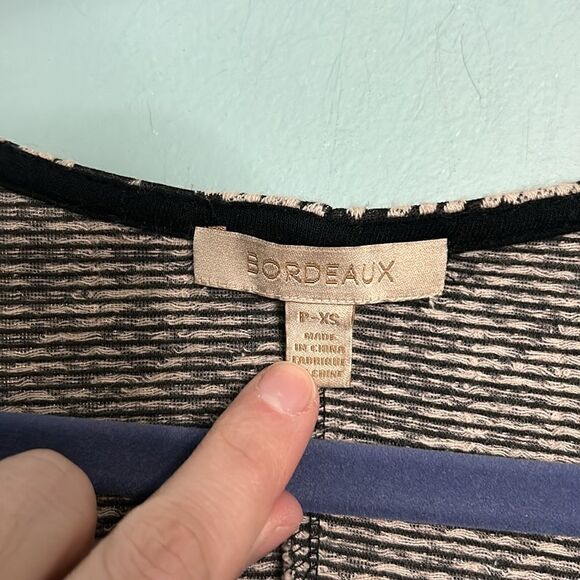 Bordeaux Patterned Oversized Midi Dress - Picture 4 of 7